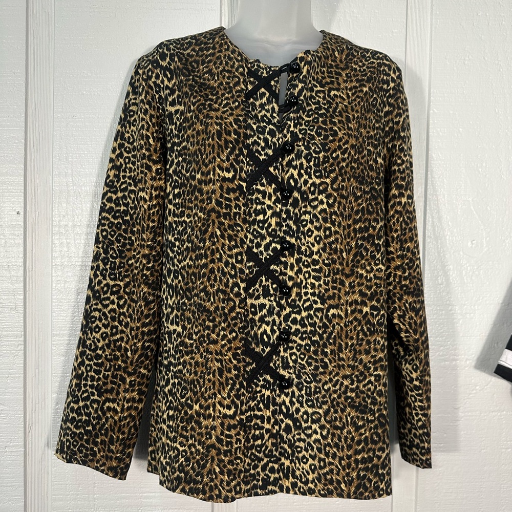Promises Promises Women’s Animal Print Top Size 14 EUC